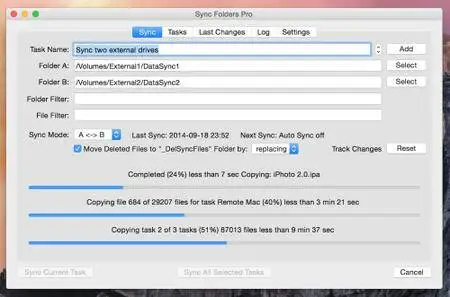 Sync Folders Pro 3.3.7 Multiingual Mac OS X