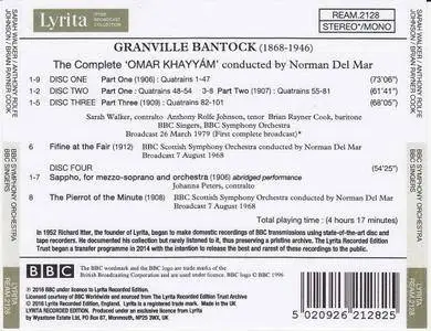 Granville Bantock - The Complete Omar Khayyam (2016) (Norman Del Mar) (4CD Box Set)