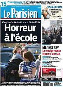 Le Parisien + Cahier Paris du Samedi 15 Décembre 2012