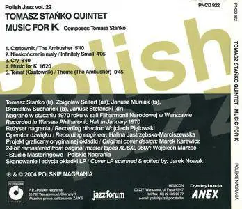 Tomasz Stanko Quintet - Music For K (1970) {Polskie Nagrania PNCD 922 rel 2004}