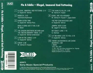 Flo & Eddie - Illegal, Immoral And Fattening (1975) {One Way Records A22673 rel 1992}