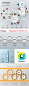 Vectors - Infographics with Gears 50