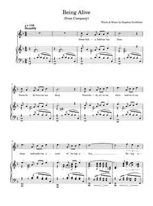 Being Alive - Company Musical, Stephen Sondheim (Piano-Vocal-Guitar (Piano Accompaniment))