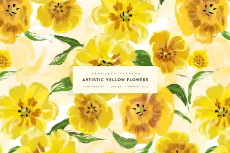 EE - Artistic Yellow Flowers DGAUX6J