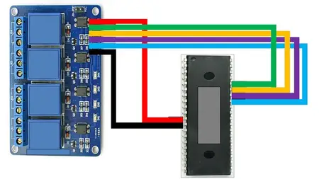 Relay interface PIC16F877A and make useful projects with it.