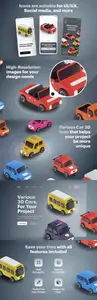 Carly - Car & Vehicle 3D Icon Set Model