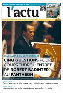 L'Actu - 2 Octobre 2025