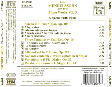 Benjamin Frith - Felix Mendelssohn: Piano Works, Vol. 3 (1997)