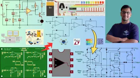 Opamp 741 Projects: Design & Simulate on Proteus & LTSpice