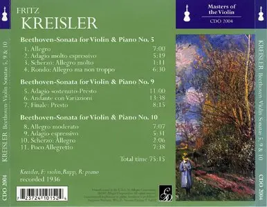 Kreisler: Beethoven-Violin Sonatas 5, 9 & 10 (2001)