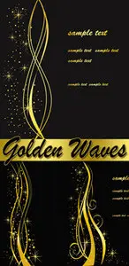 Golden Waves Vector