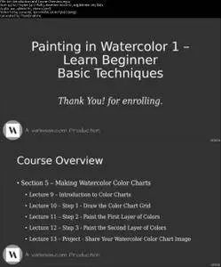 Painting in Watercolor 1 - Learn Beginner Basic Techniques