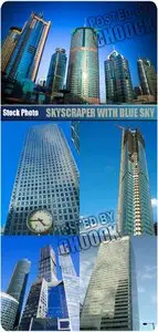 Stock Photo: Skyscraper with blue sky