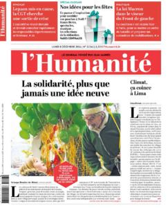 L'humanite Du Lundi 08 Decembre 2014  