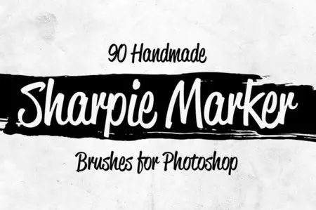 CreativeMarket - 90 Sharpie Marker Brushes for PS