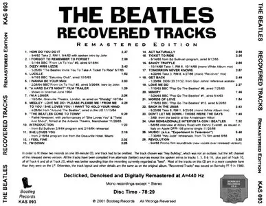 The Beatles - Recovered Tracks (1980) {2001 Remasters Workshop} **[RE-UP]**