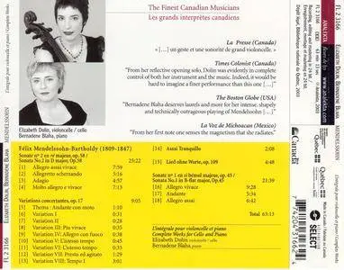 Elizabeth Dolin, Bernadene Blaha - Felix Mendelssohn: Complete Works for Cello & Piano (2003)