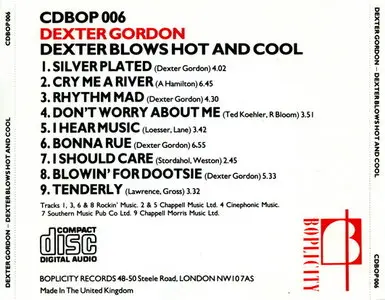 Dexter Gordon - Blows Hot and Cool (1955) [Remastered 1987]