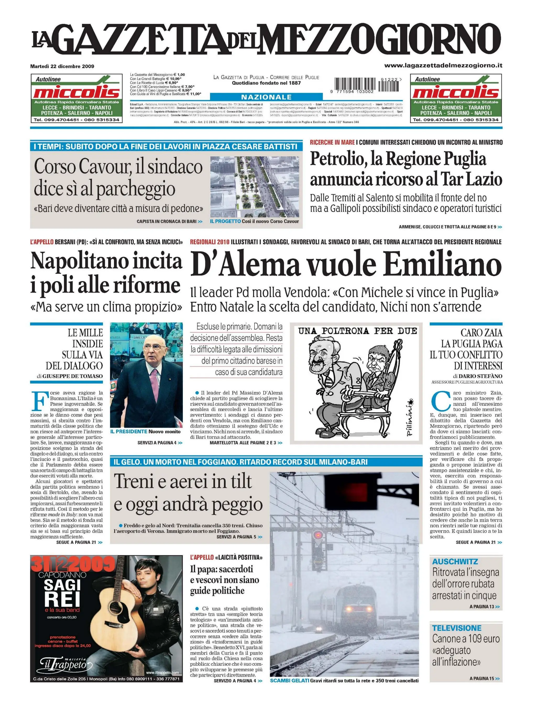 La.Gazzetta del Mezzogiorno 23.12 2009