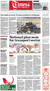 Times of Oman, 09. Januar 2014