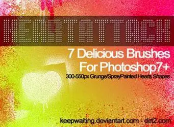 Collection of brushes for the Photoshop (Heart Attack)