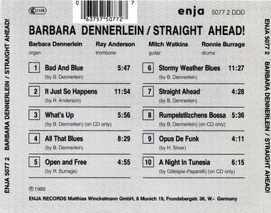 Barbara Dennerlein - Straight Ahead! (1989) {Enja 50772}