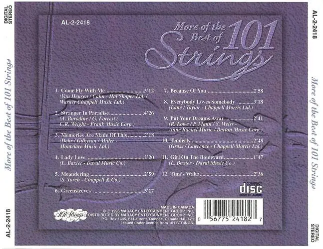 The 101 Strings Orchestra - More Of The Best Of... (1996) {Madacy}
