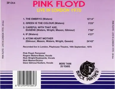 Pink Floyd - Live In London 1970 (1992)