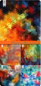 Hexagon background vector 4