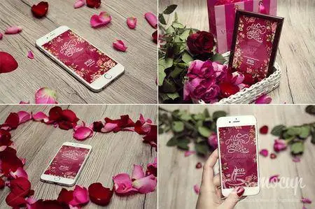 CreativeMarket - 10 PSD Valentine Mockup + GIFT 2 PSD