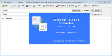 Batch PPT to TXT Converter 2019.11.1128.1797