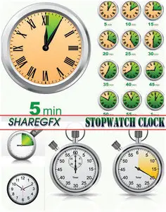 Stock Vector - Stopwatch Clock