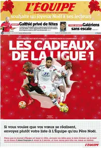 L'Equipe du Jeudi 25 Décembre 2014