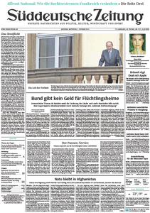 Süddeutsche Zeitung vom Mittwoch, 01. Oktober 2014