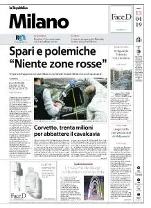 la Repubblica Milano - 13 Aprile 2019