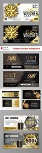 Vectors - Golden Voucher Templates 6