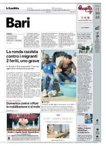 la Repubblica Bari - 21 Ottobre 2018