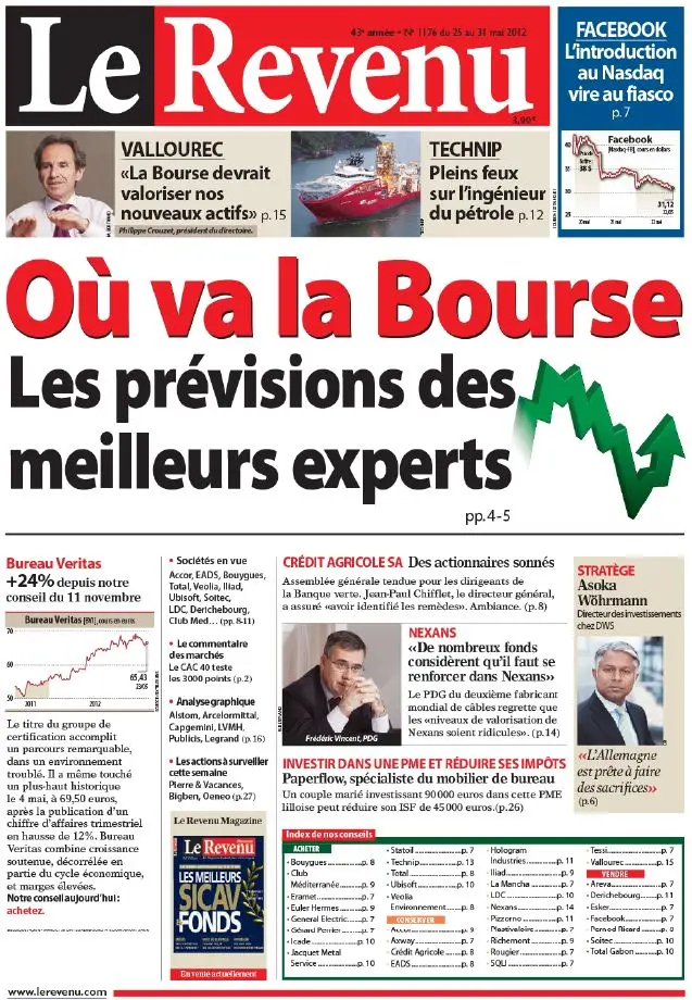 Le Revenu Hebdo Bourse 1176 - 25 au 31 Mai 2012