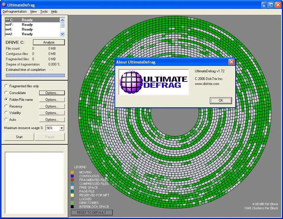 DiskTrix UltimateDefrag 1.72
