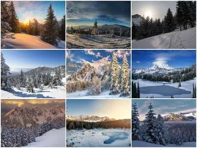 100 Winter Mountains Mix