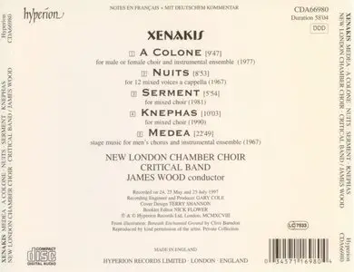 Iannis Xenakis - Choral Music - James Wood (1997)