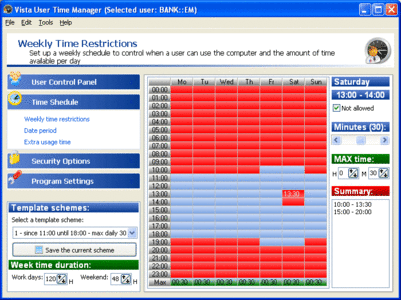 Vista User Time Manager 4.9.1.6