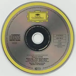 W.A. Mozart - Berliner Philharmoniker / Karajan - Requiem d-moll KV 626 (1962, CD reissue 1989, DG # 429 160-2 GR)