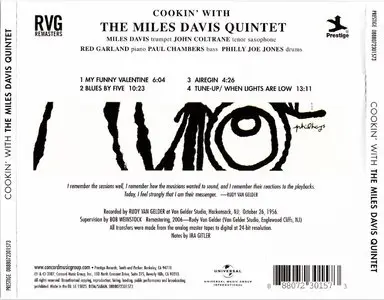 Miles Davis - Cookin' With The Miles Davis Quintet (1956) {2007 Prestige RVG Remasters Series}