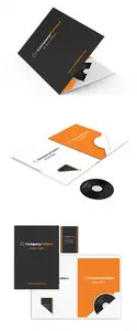 Company Folders Mock up Templates PSD