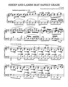 Sheep and Lambs May Safely Graze - J.S. Bach, Johann Sebastian Bach (Piano Solo)