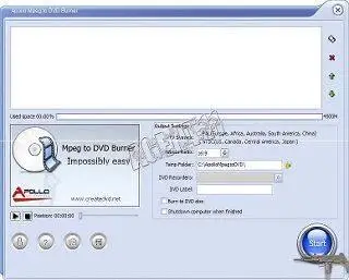 Apollo MPEG to DVD Burner v3.8.6 
