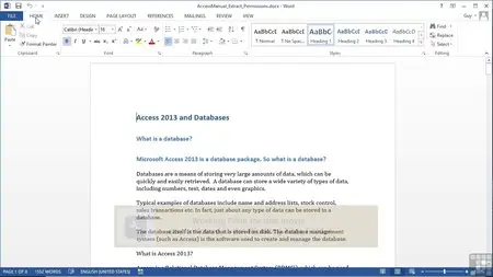 Learning Microsoft Word 2013