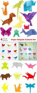 Vectors - Paper Origami Animals Set