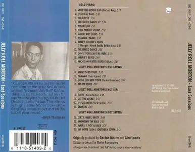 Jelly Roll Morton - Last Sessions, The Complete General Recordings (1997) {CMD 14032 rec 1939-1940}